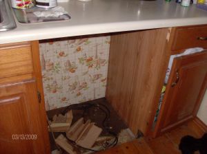 big, honkin hole in the kitchen